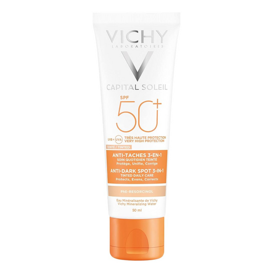 Vichy Capital Soleil Antimanchas con Color 3 en 1 FPS50+